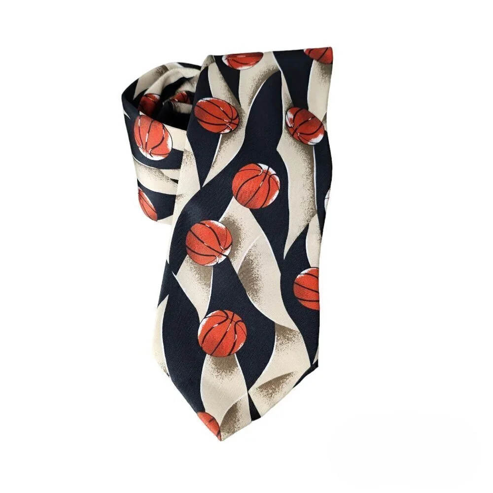 🏆256 Parquet Basketball Sports Novelty Necktie
